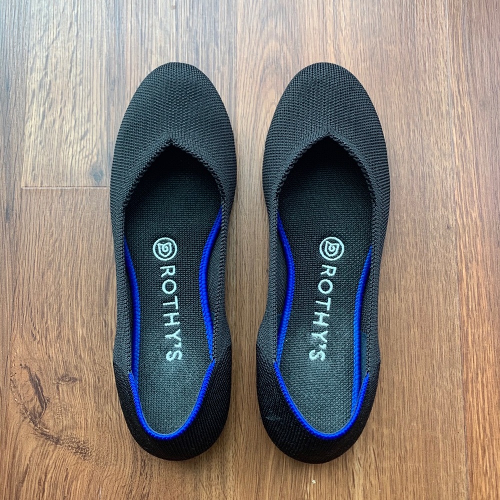 Rothy’s Black Flats Size 7